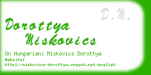 dorottya miskovics business card